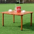 Folding Wooden Camping Roll Up Table with Carrying Bag for Picnics and Beach
