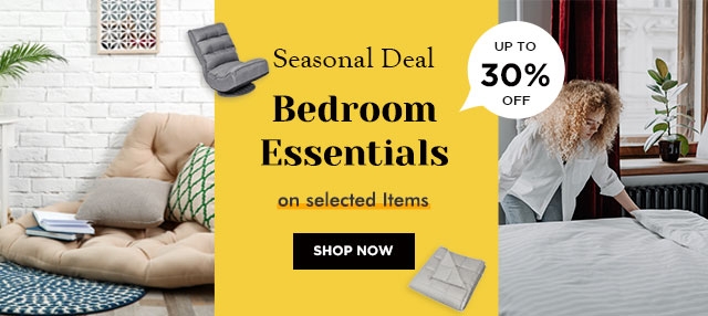 bedroom essentials up to 30% off
